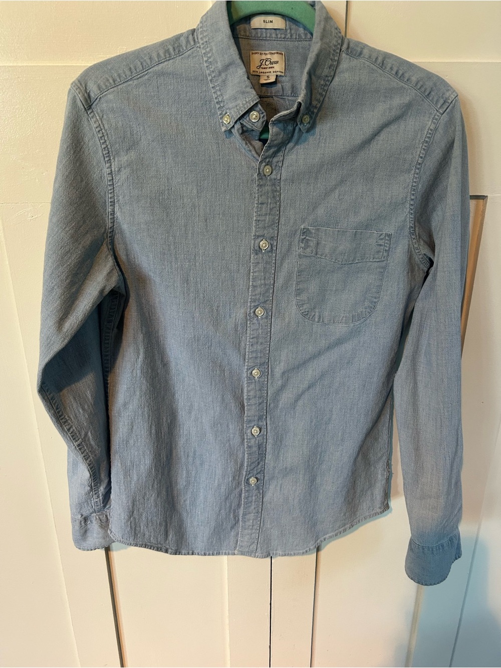 J.Crew Men's Slim Fit Organic Cotton Chambray Shirt